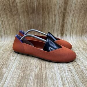 Rothy's The Flat Women's Size 6.5 Orange Round Toe Shoes Slip On Flats